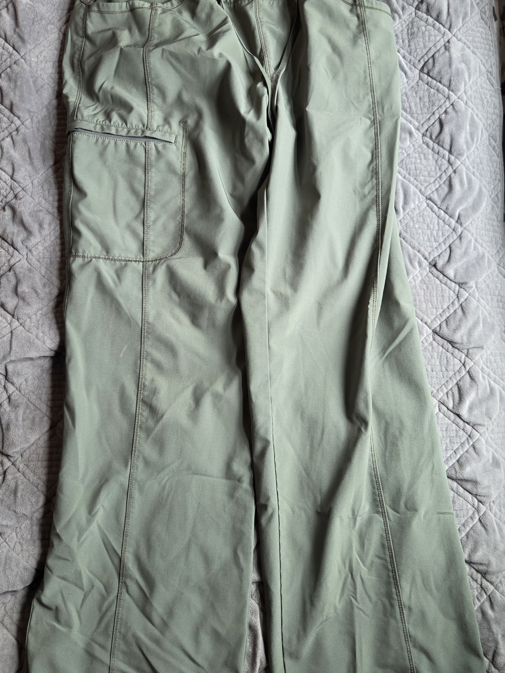 Women's Cherokee Infinity Scrub Pants Straight Leg Medium Olive Green